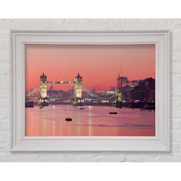 Rosalind Wheeler Pink Nights Through The Tower Bridge Gerahmter Druck